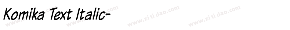 Komika Text Italic字体转换